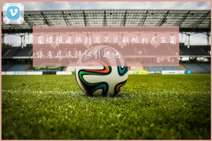 葡媒报道热刺若不买断帕利尼亚葡体考虑从拜仁引进他